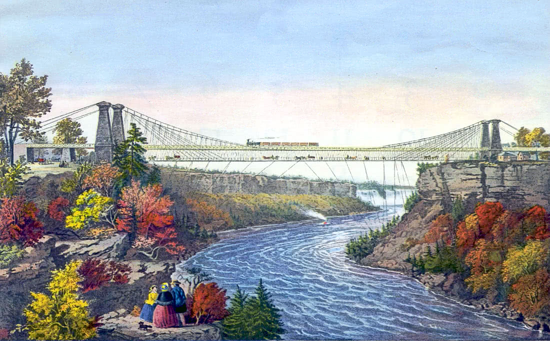 Suspension Bridge Near Niagara Falls