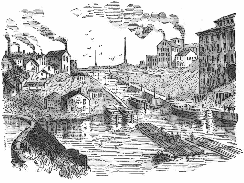 locks on Erie Canal as first constructed