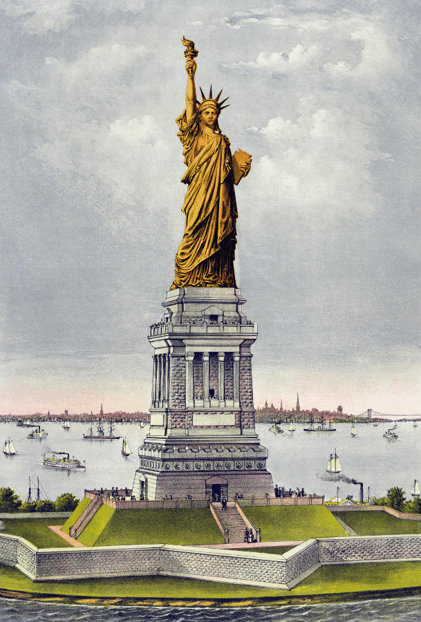 Liberty Statue  still copper color
