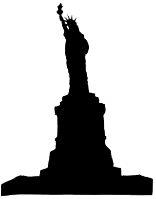 Statue of Liberty silhouette
