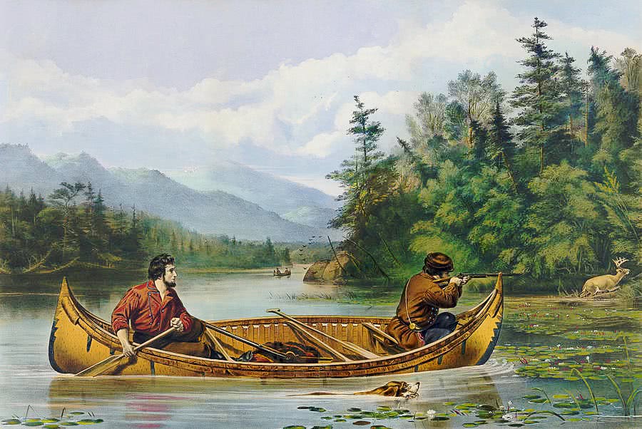 hunting from canoe 1863