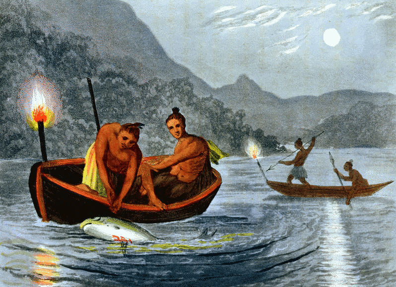 torchlight fishing native americans