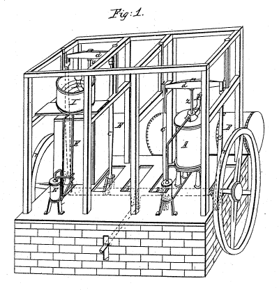 1805 Vapor-compression refrigeration  Gorrie ice machine