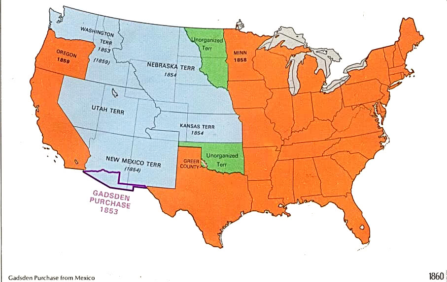 USA Territorial Growth 1860