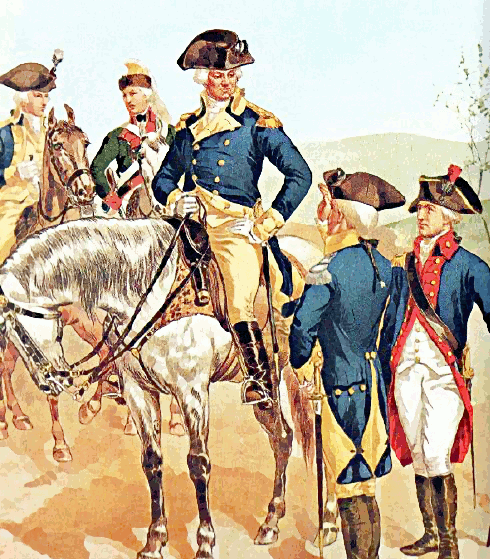 Washington and line officers