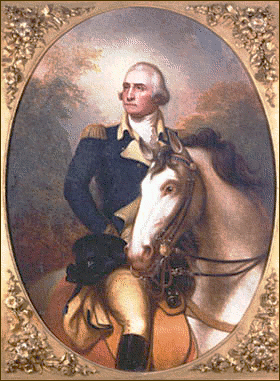 Washington portrait on horseback