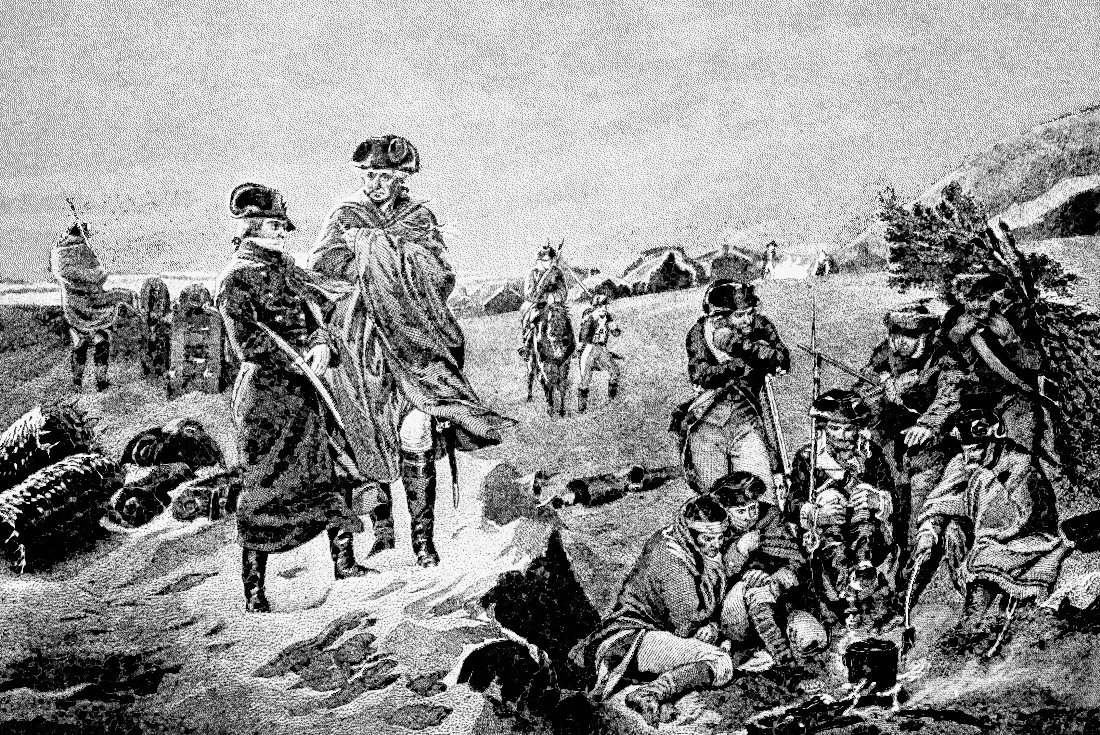 Washington and LaFayette at Valley Forge