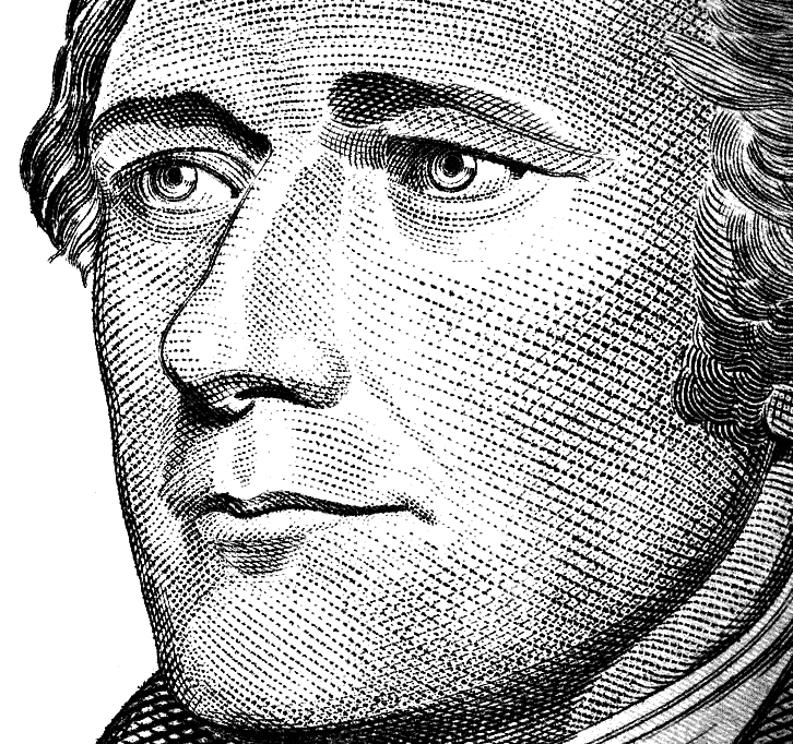 Alexander Hamilton on bill BW