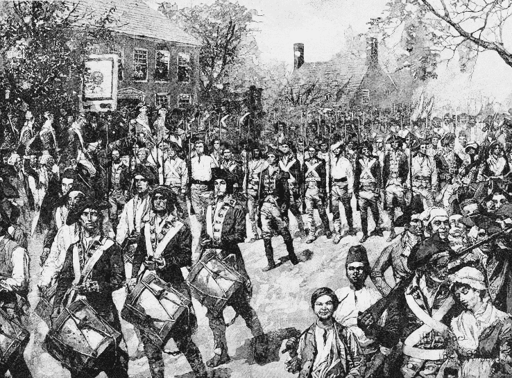 Continental Army reentering New York 1783