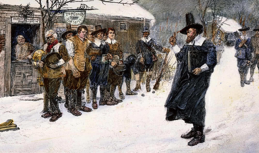 Puritan elder confronts ale drinkers