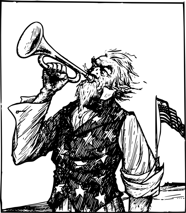 uncle sam with bugle
