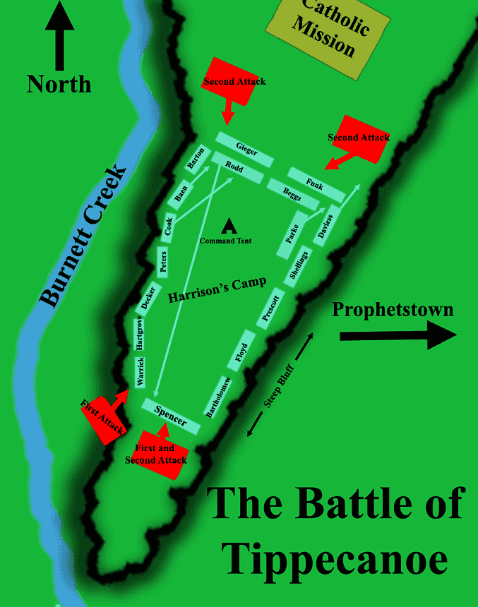 Battle of Tippecanoe map