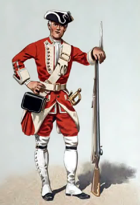British foot soldier private
