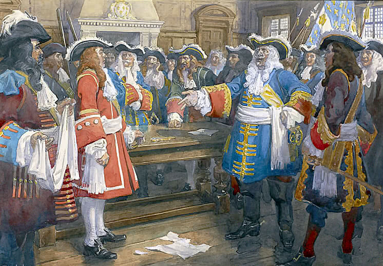 Frontenac demanding the surrender of Quebec 1690