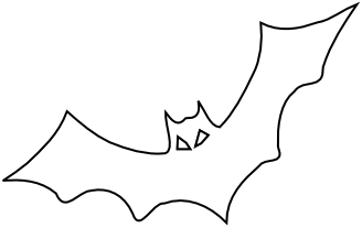 bat flying outline