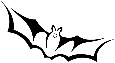 bat flying vector