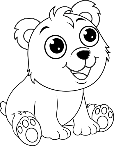 bear-cub-outline
