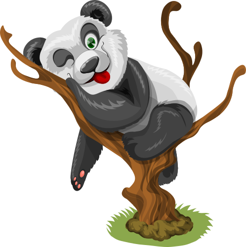 panda-in-tree-cartoon