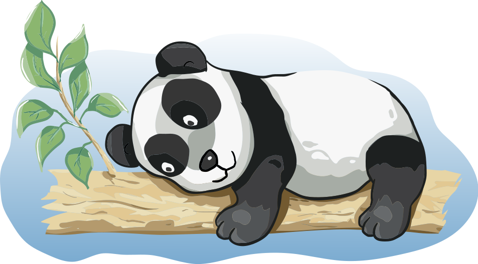 panda-on-log