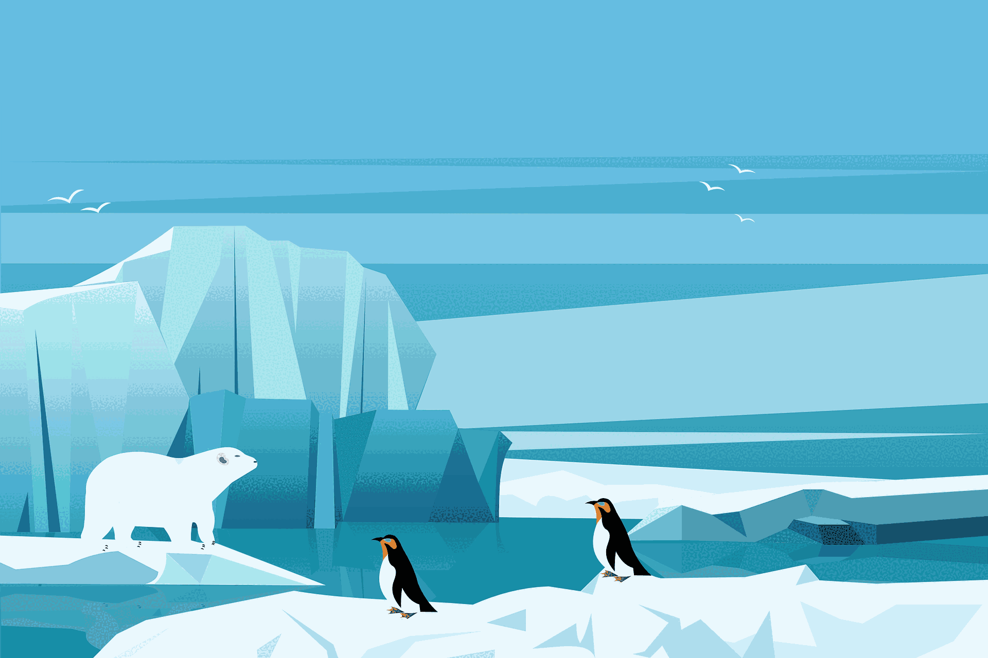 polar-bear-w-penguins-wallpaper