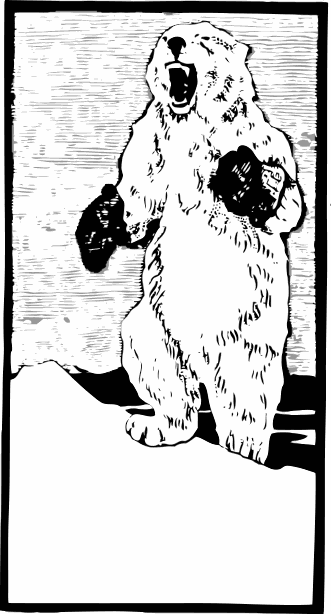 polar bear with mittens