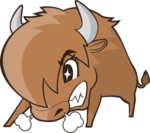 Angry Buffalo clipart