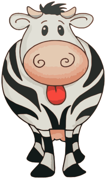 zebra cow