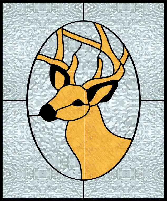 deer stained glass