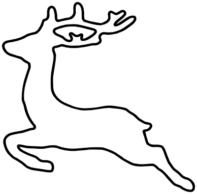 jumping deer outline