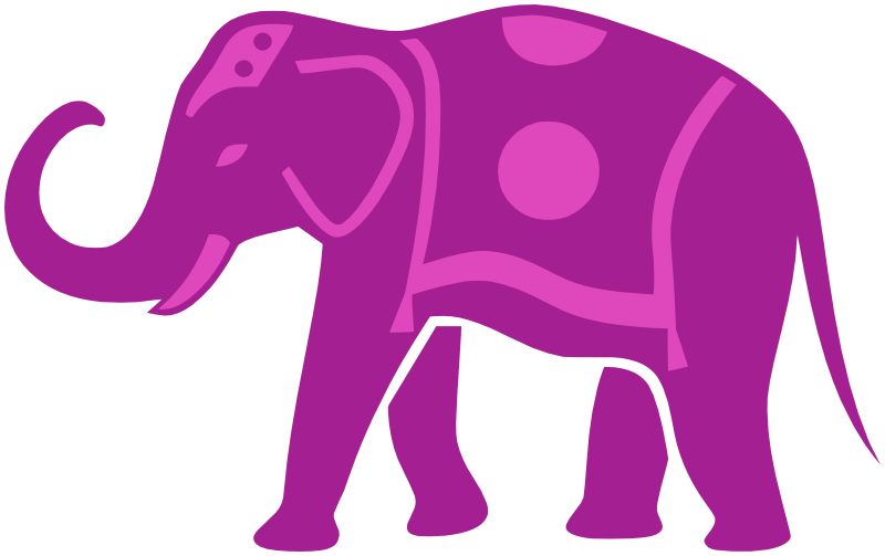 circus elephant purple