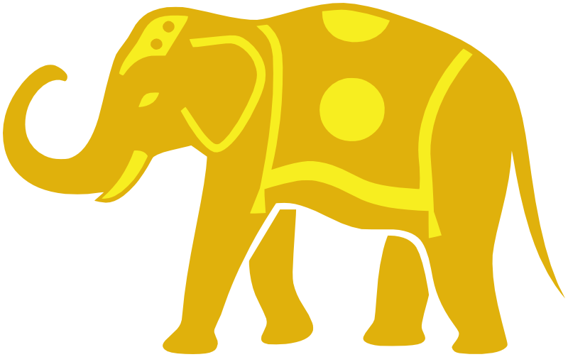 circus elephant yellow