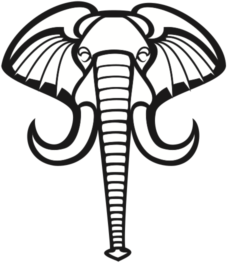 elephant head stylized