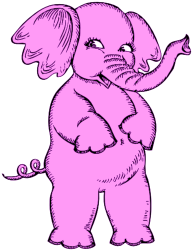 girl elephant pink