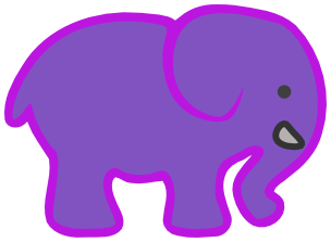 purple elephant neon