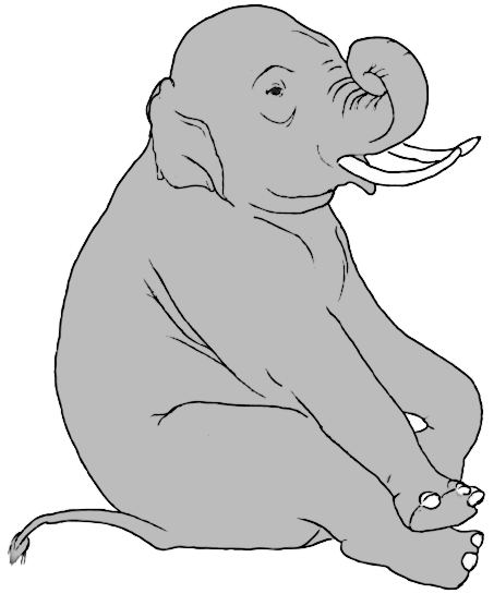 sitting elephant