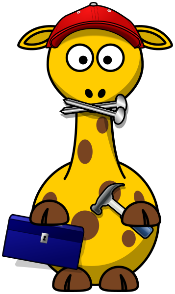 Giraffe handyman