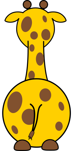 cartoon giraffe back