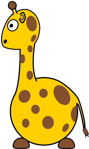 cartoon giraffe left