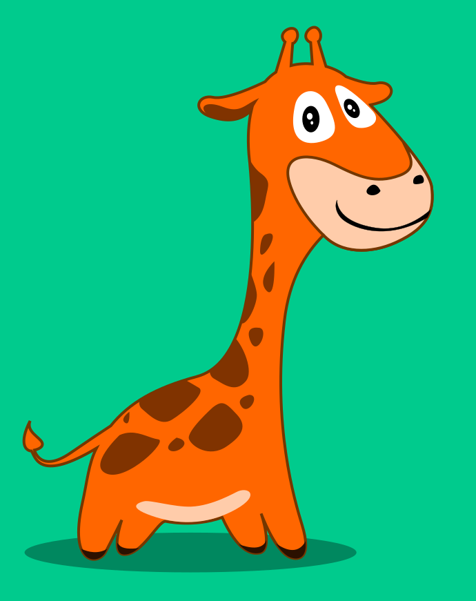 giraffe toon w BG