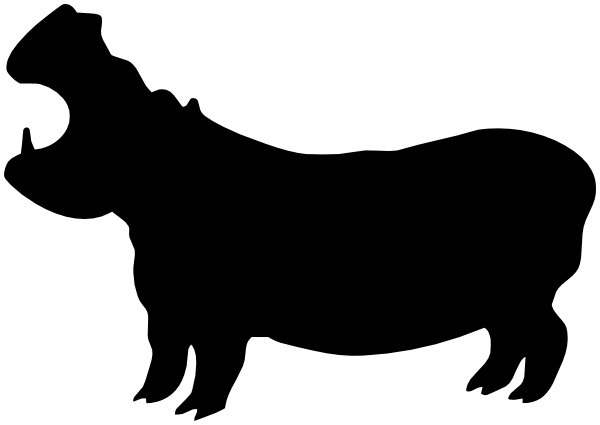 hippopotamus silhouette