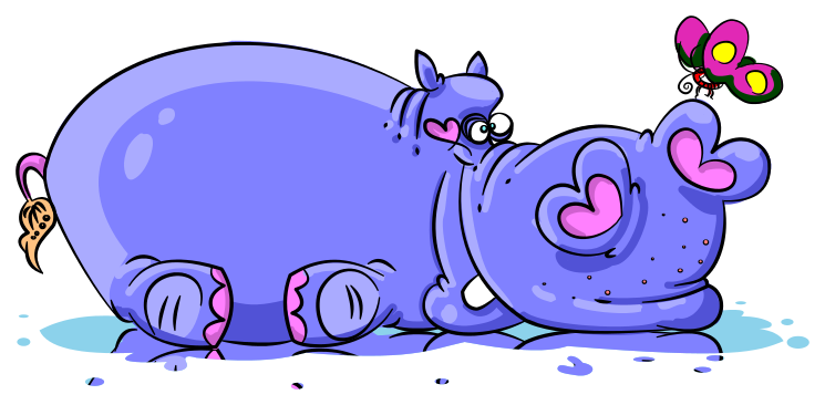 lovesick hippo