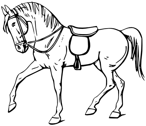 Walking horse outline 1