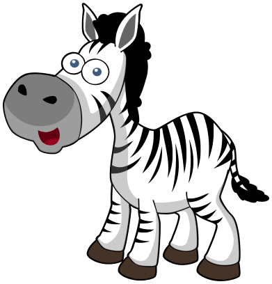 horse cartoon zebra