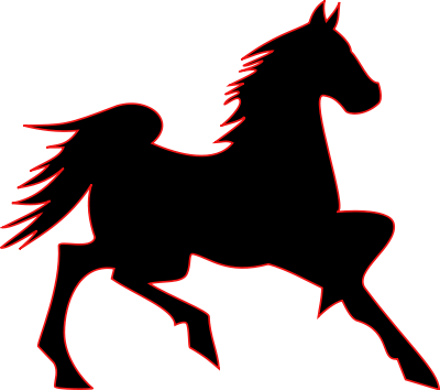 horse flame outline