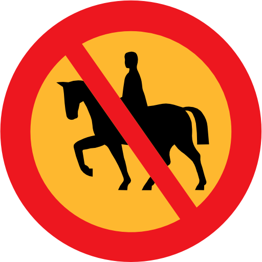no horse riding sign t