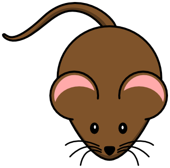 brown mouse clipart 2