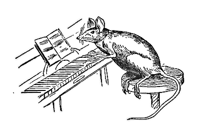 mouse playing piano