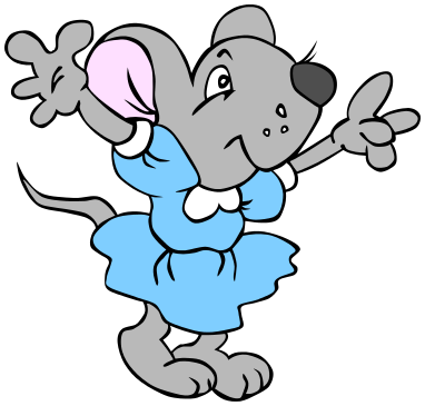mouse wearing dress