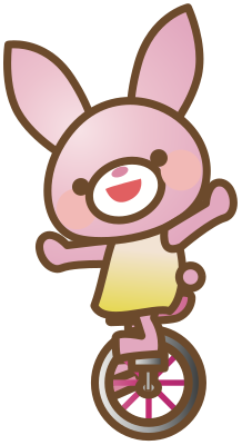 unicycle-pink-rabbit