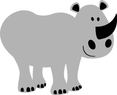rhino grinning